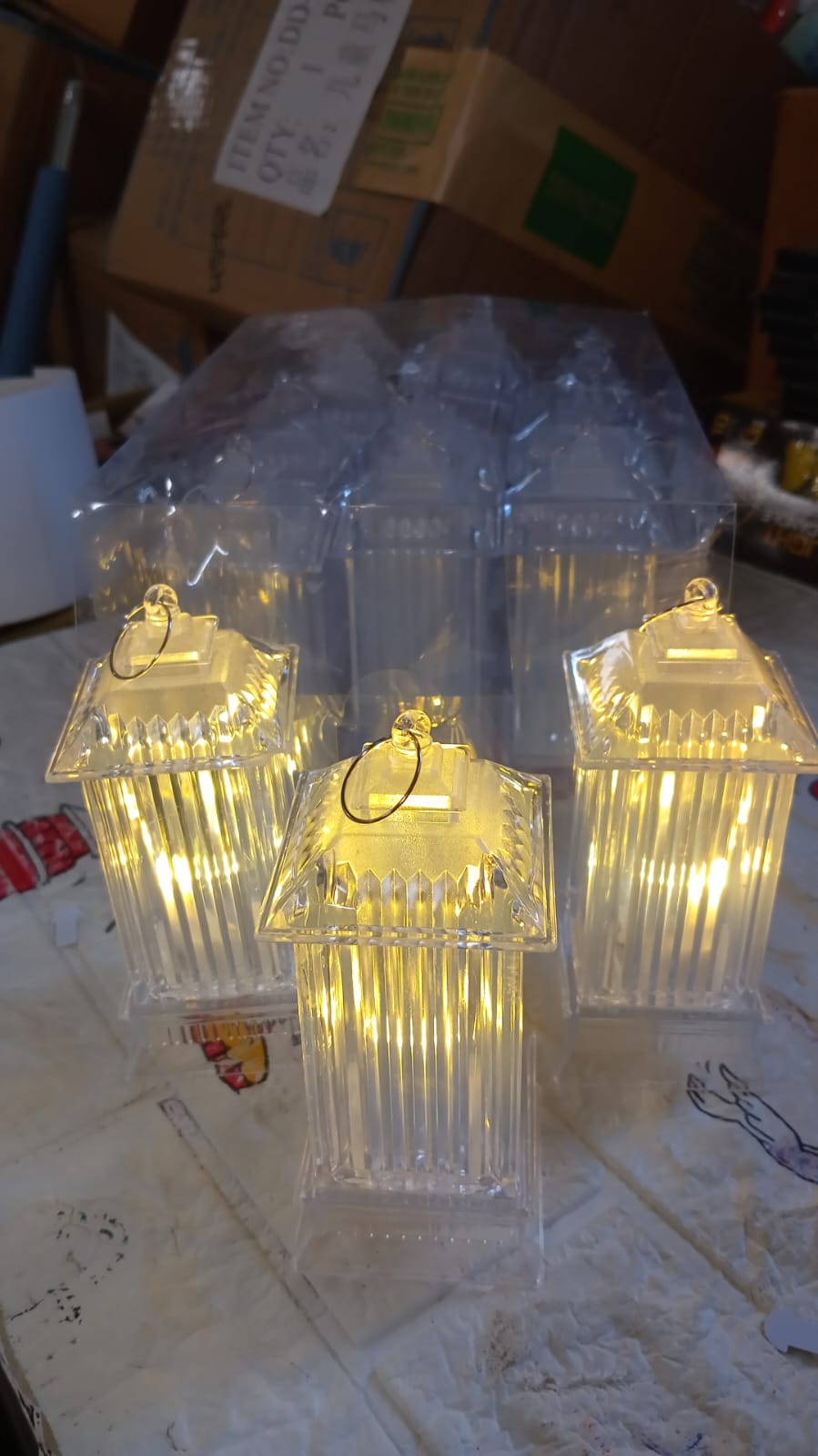 8443 Lantern Shape Led Light Decorative LED Flickering Crystal Candle Light for Holiday Party, crylic Crystal Table Lamp Crystal Table Lamp Atmosphere Lamp Bedroom (MOQ :- 12pc) 8443 Lantern Shape Led Light Decorative LED Flickering Crystal Candle Light for Holiday Party, crylic Crystal Table Lamp Crystal Table Lamp Atmosphere Lamp Bedroom (MOQ :- 12pc)